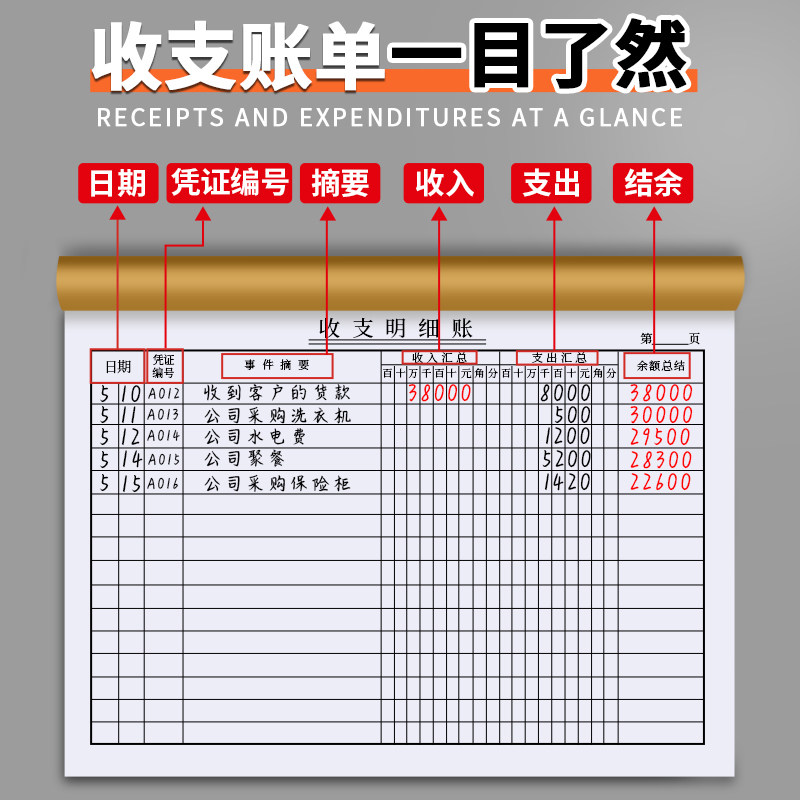 记账本手帐明细账每日营业账本做生意商用台帐登记本店铺食品商品