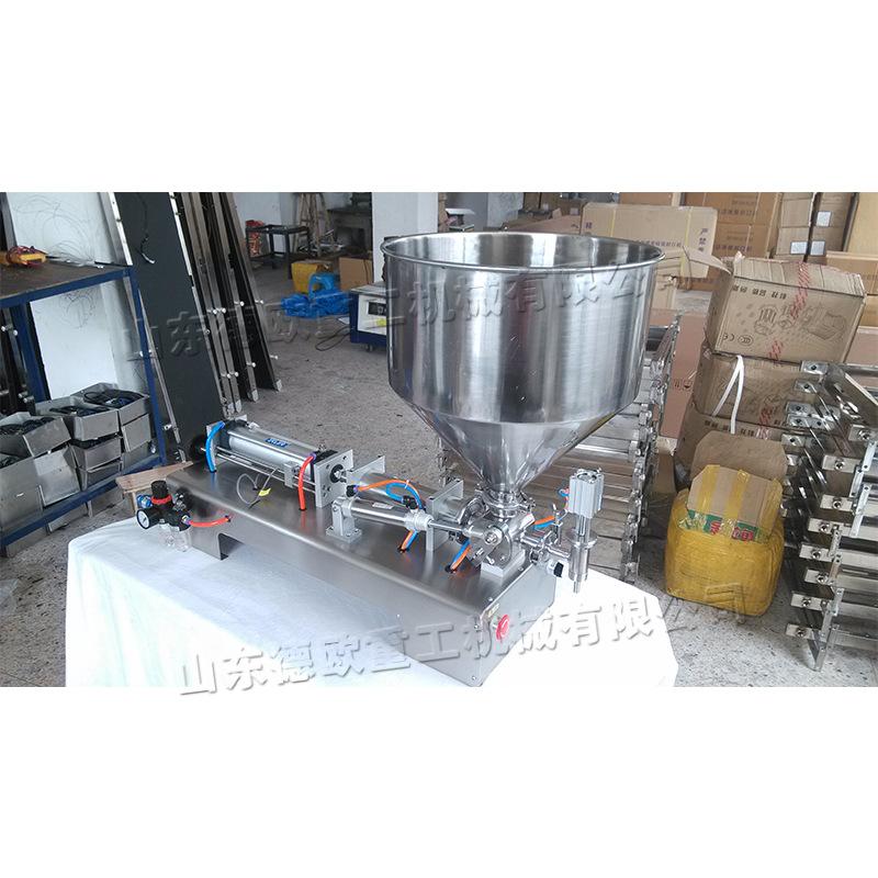 半自动辣椒酱灌装设备 不锈钢日化用品灌瓶机 小型立式定量灌装机
