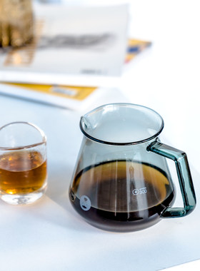 泰摩 黛黑色冰瞳手冲滤杯 分享壶 咖啡壶咖啡器具家用套装 送滤纸