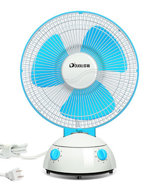 多丽电风扇家用台式小型台扇左右摇头大风力定时双电机儿童FT1-25