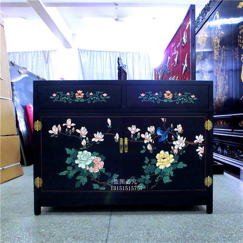 扬州漆器厂 新中式古典 家具 柜子 玄关柜 装饰柜 门厅柜 餐边柜