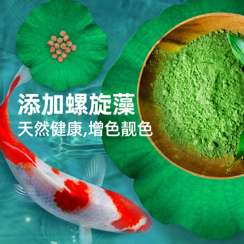 锦鲤饲料鱼食小颗粒金鱼专用观赏鱼通用型鱼粮淡水鱼料鱼饲料家用
