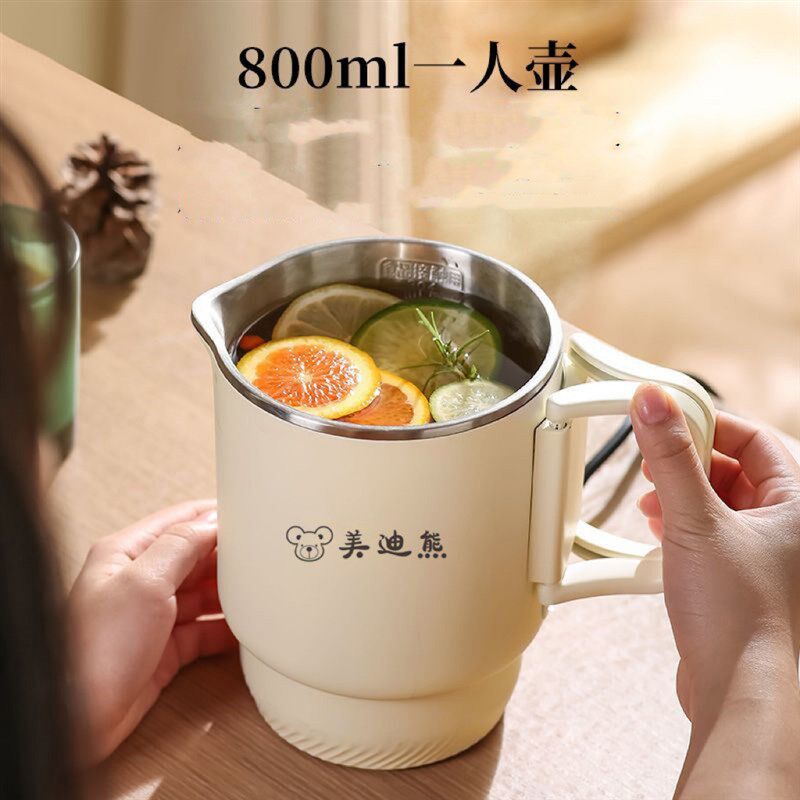 110V220V折叠电热水壶不锈钢电热杯便携式户外旅行烧水壶出口美加