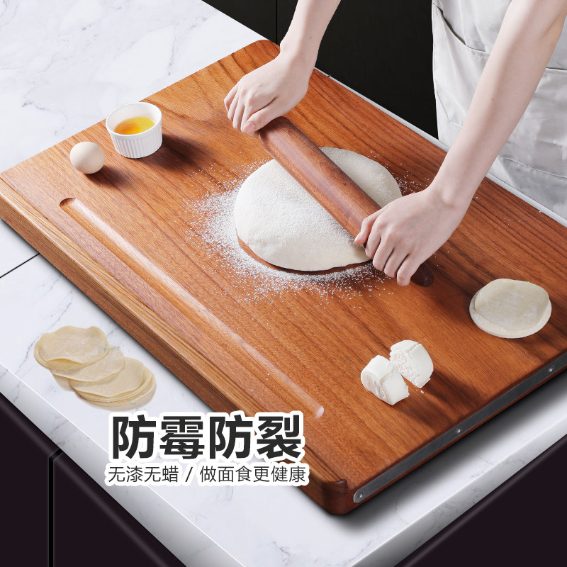 花梨整木擀面板砧板实木家用和面案板大号揉面垫板加厚厨房切菜板