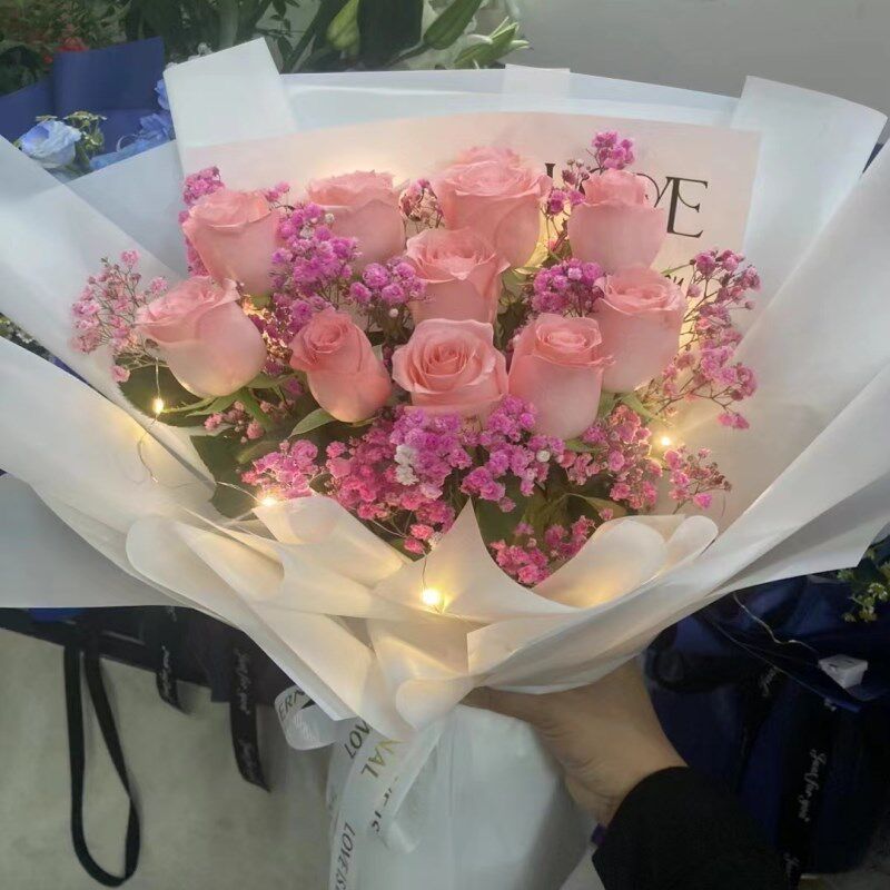 香港同城送花全港配送同城鲜花速递花店送花九龙港岛99支玫瑰花