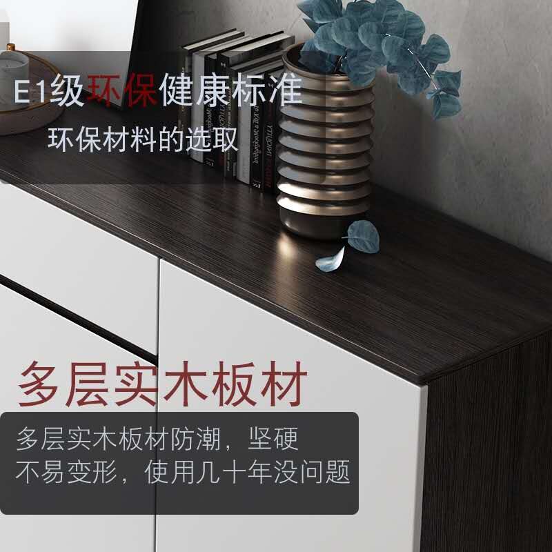 轻奢极简岩板餐边柜现代简约靠墙碗柜餐厅多功能储物大理石玄关柜