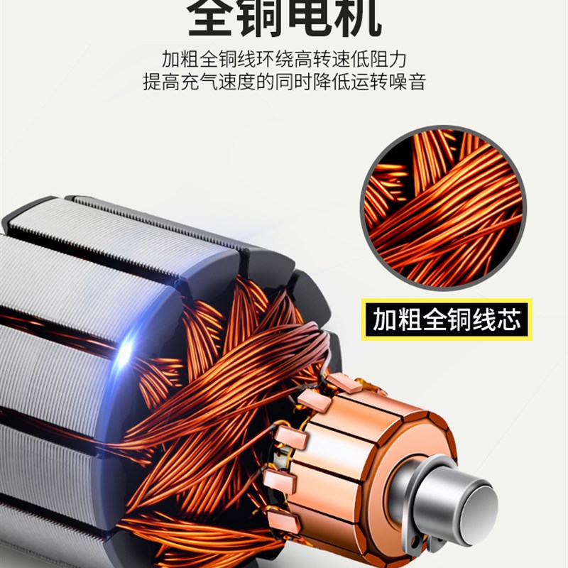 车载充气泵双缸小轿车suv越野车便携式12v汽车专用打气筒带气压表