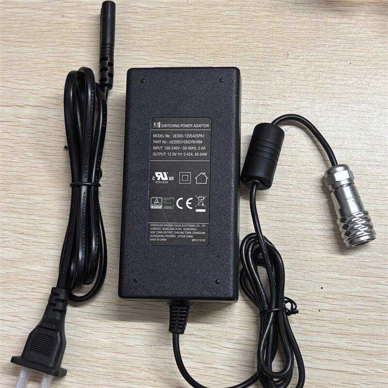 富华UE 12V5A电源适配器12V5.42A 65.04W威浦SF12三孔插头电源线