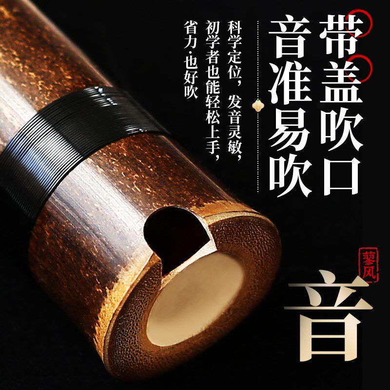 紫竹短萧初学者入门洞箫专业短竹箫便携八孔G调F高级玉短潇笛乐器