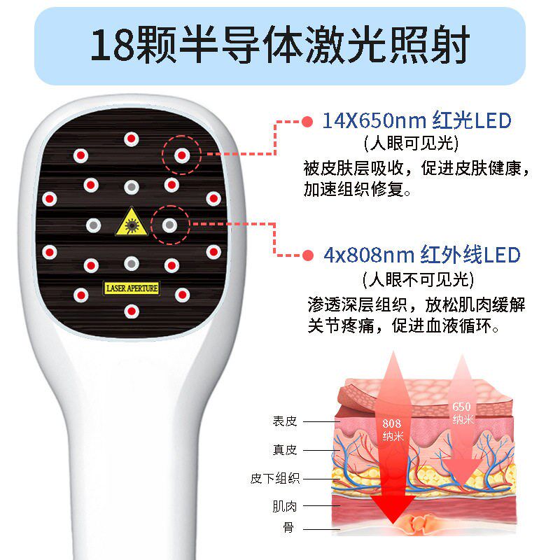 理疗灯激光红外线理疗仪激光红光理疗灯理疗灯美容灯手持便携跨境