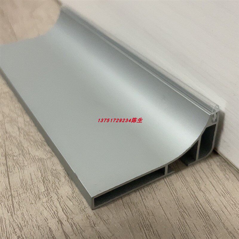 橱柜带胶条双层免拉下柜隐形L型铝合金鞋柜隐形把手柜门半u型