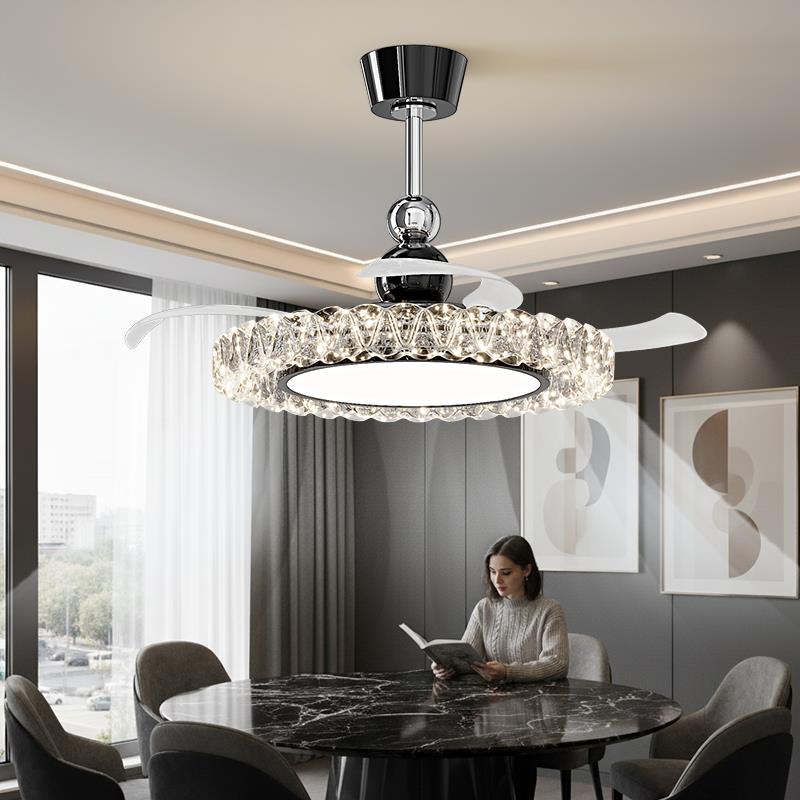 现代简约LED吸顶灯客厅灯具温馨卧室灯轻奢水晶套餐灯