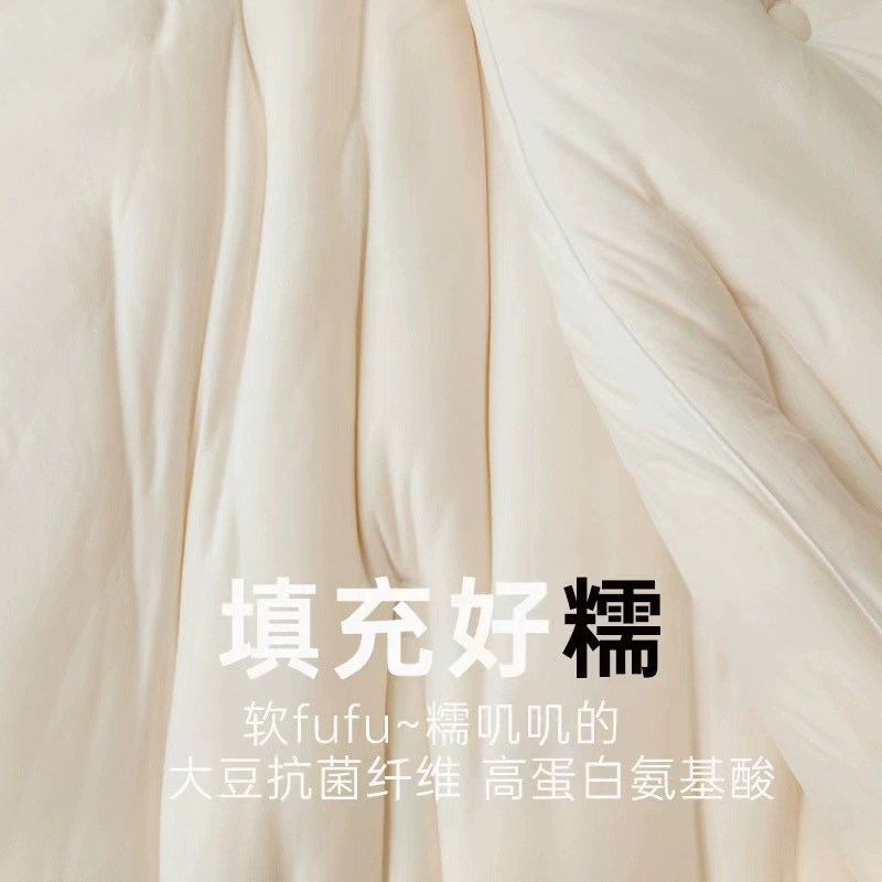 超软糯针织棉大豆纤维被子冬被加厚保暖空调被春秋被被芯四季通用