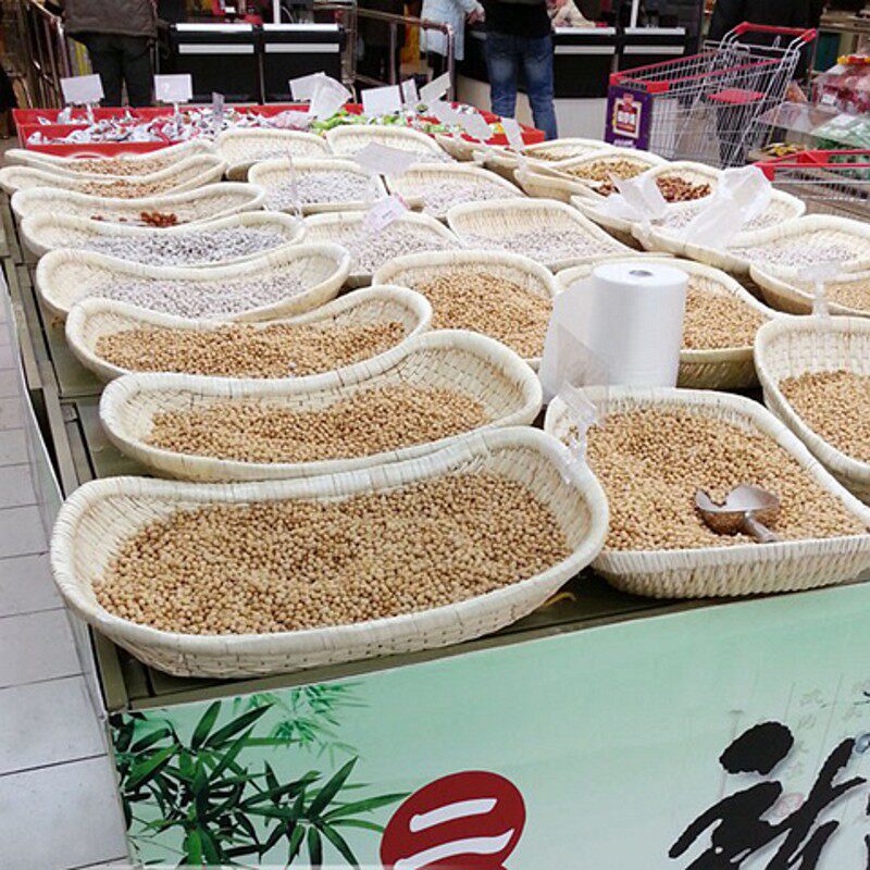 手工柳编笸箩收纳筐柳条筐现捞卤菜卤肉筐藤编元宝筐饼馒头筐簸箕