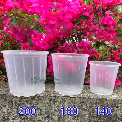 加厚塑料花盆透明加仑盆控根透气侧孔种植育苗盘阳台客厅精美花盆