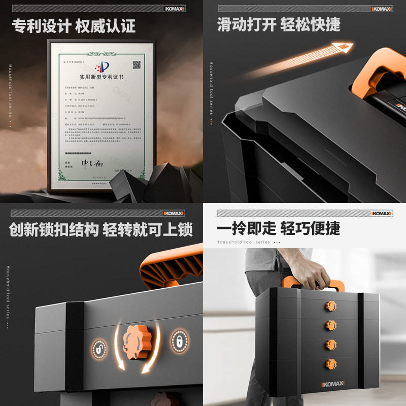 日常家用工具箱套装大全家居组合多功能五金电工专用维修万能收纳