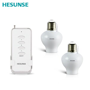 河森 遥控灯头灯座 无线电灯具遥控开关 220V 智能多路E27螺口型