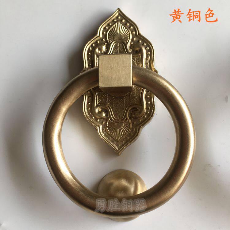 仿古纯铜大门拉手铜把手门环铜拉环铜圆环拉手门环实心铜环把手