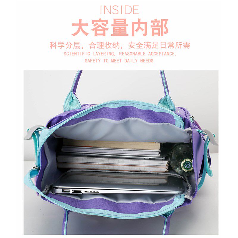 小学生补习袋手提双肩背便携大容量作业包中学生轻便拎书袋美术袋