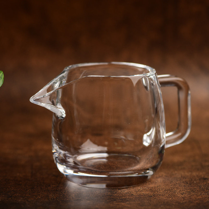 东海原矿水晶公道杯带手柄耐热茶漏茶滤套装高档过滤分茶器茶具