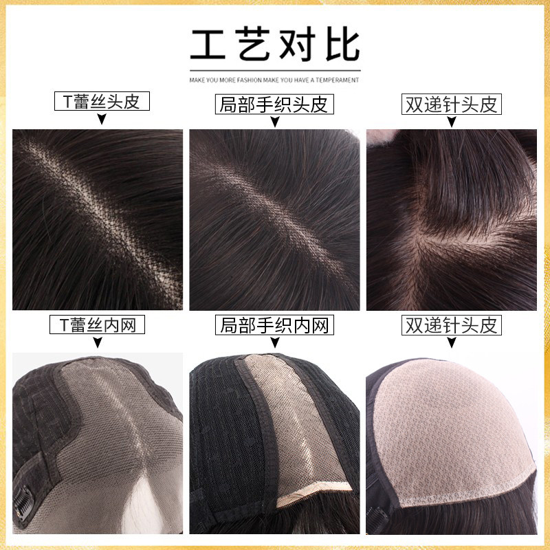 英琪假发女短发港风复古羊毛卷空气刘海短卷发自然全头套全真人发