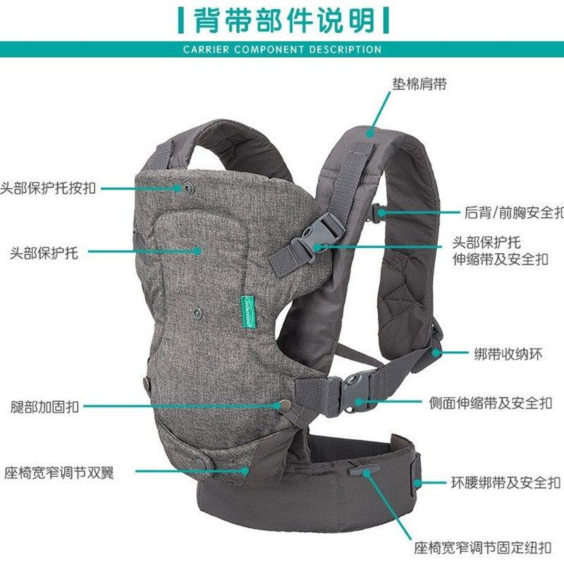 多功能婴儿腰凳抱娃神器便携四季通用前后两用二合一个月宝宝背带