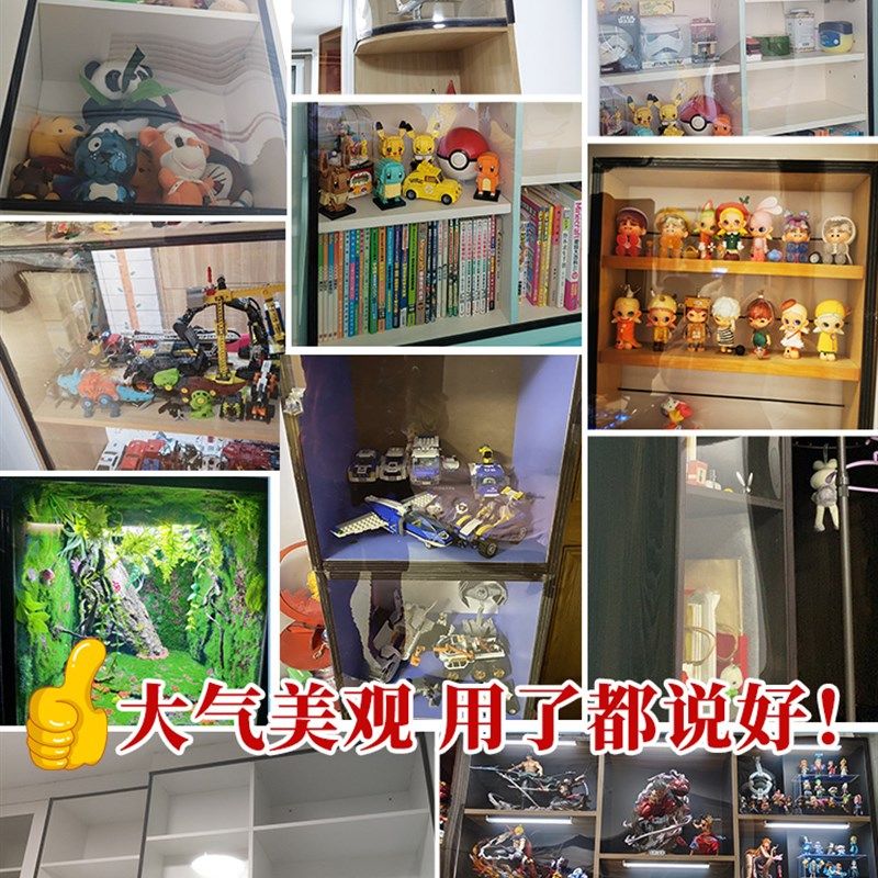 透明防尘帘书柜开放式柜子磁吸防尘罩遮挡帘货架门高透亚克力定制图片