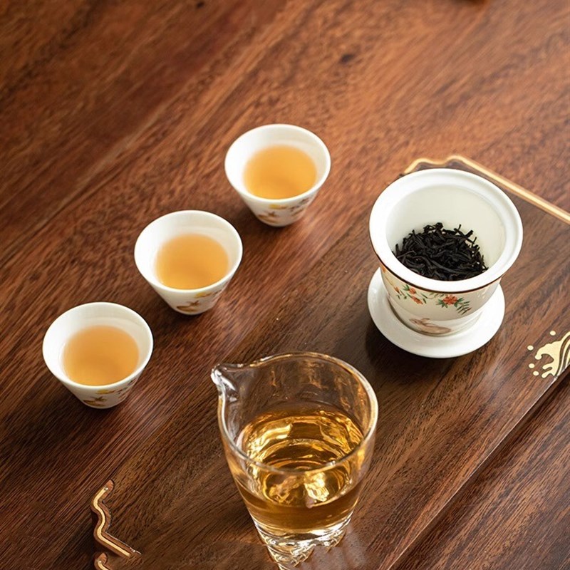 望月兔子玻璃旅行茶具便携户外旅游泡快客杯一壶三杯露营茶壶茶杯