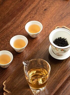 望月兔子玻璃旅行茶具便携户外旅游泡快客杯一壶三杯露营茶壶茶杯