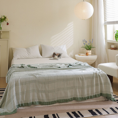 竹纤维纱布盖毯毛巾被夏季薄款冷感竹棉毛巾毯单双人夏凉被空调毯