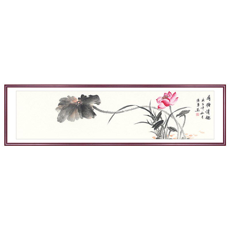 网红国画写意花鸟新中式客厅装饰画牡丹主卧室床头画办挂酒店公水