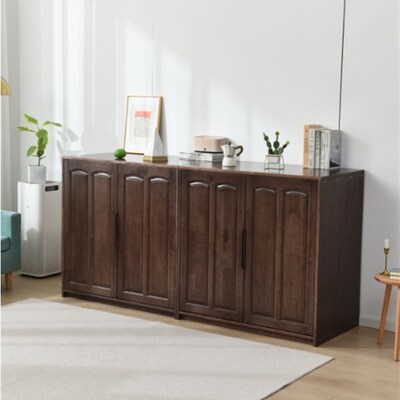 12.12大促实木对开门棉被柜阳台收纳柜卧室衣柜欧式床头柜简易储