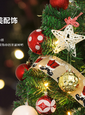 圣诞树装饰 MAX版PVC树红色配饰装饰 单树上的装饰品【不包含树】