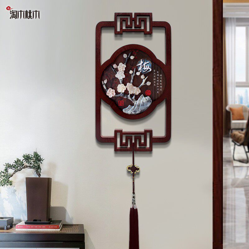 新中式挂饰玄关墙壁中国结壁饰客厅梅兰竹菊电视墙墙上装饰品挂件