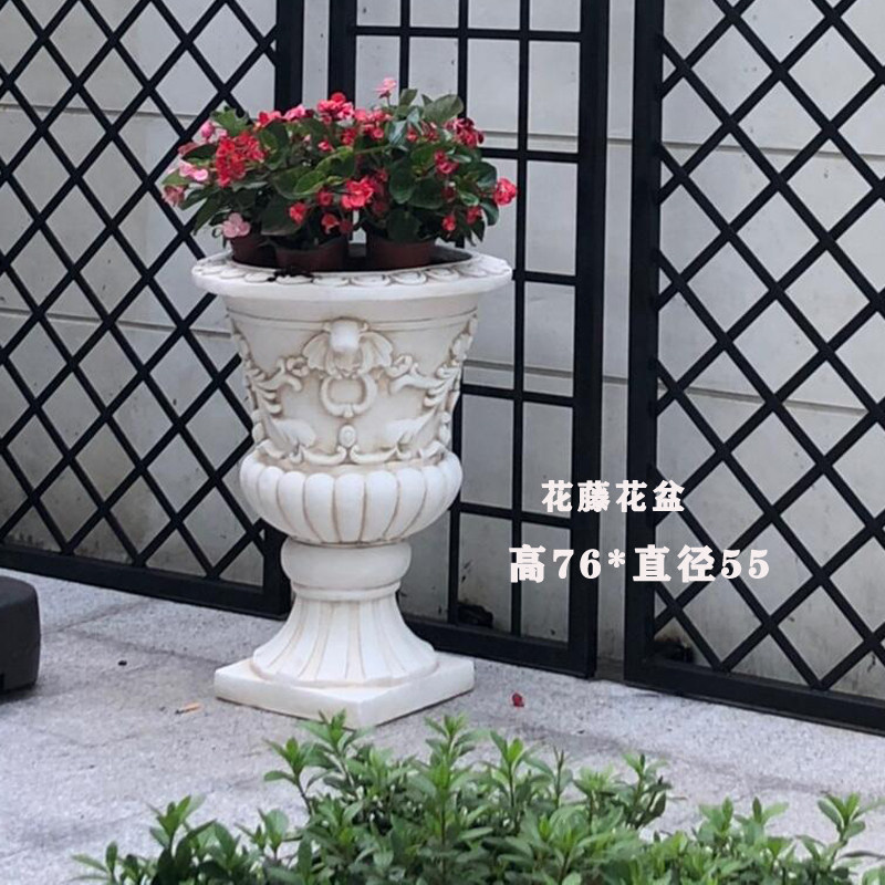 欧式大号花盆玻璃钢户外多创意多肉盆栽家居盆景复古阳台装饰摆件