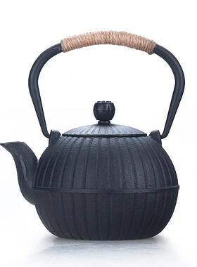 手工铸铁壶家用烧水壶生铁茶壶新中式装饰摆件茶室博古架复古茶具