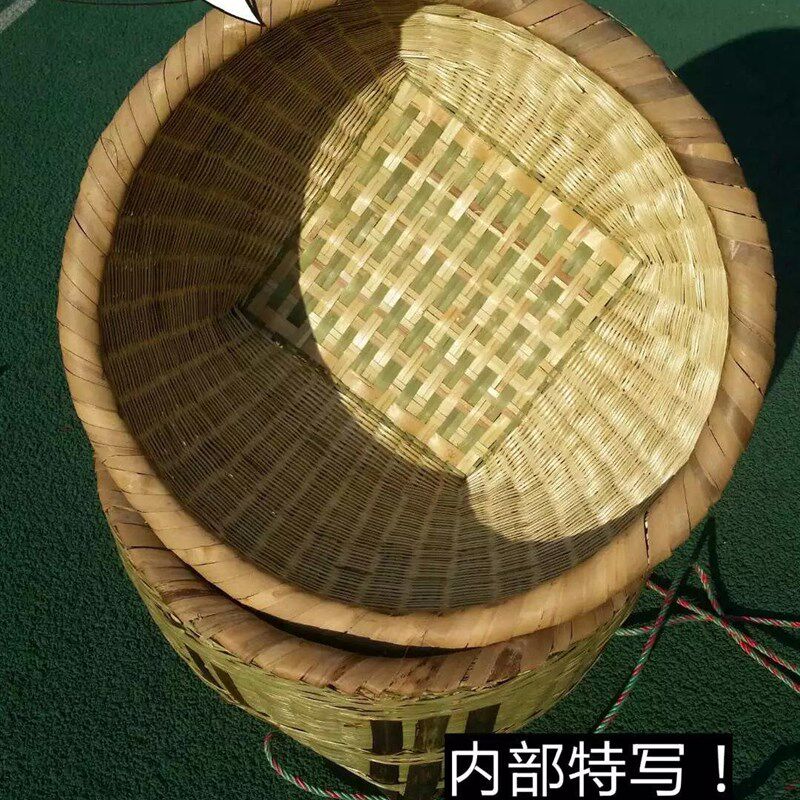 大号箩筐竹编制品淘米箩篼家用粮食竹筐收纳篓幼儿园喜事修饰道具