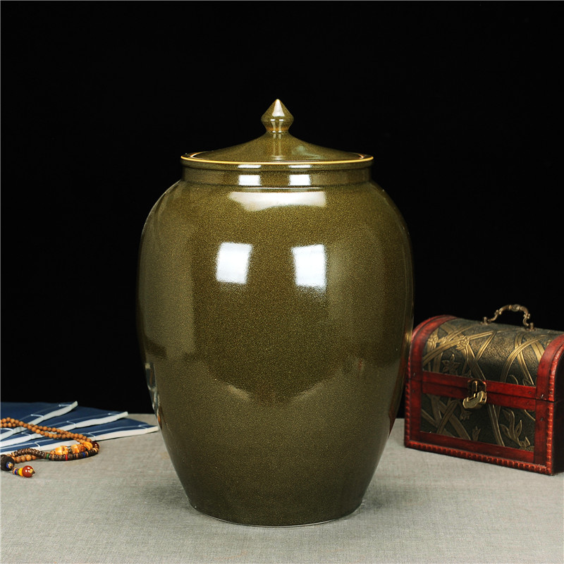 景德镇陶瓷茶叶末米缸20斤50斤100斤200斤水缸油缸茶缸酒坛发酵缸