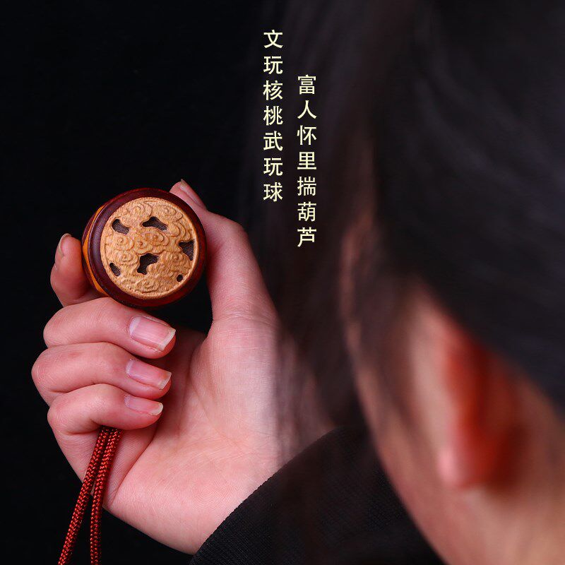 葫芦挂件手把件文玩汽车挂饰天然纯手工木雕刻香薰范制车载小摆件