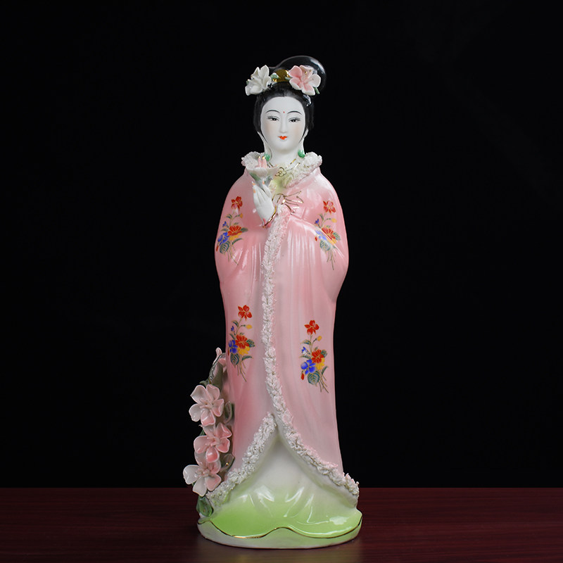 陶瓷桃花仙子桃花娘娘梅花仙子神像佛像家居客厅工艺品摆件装饰品