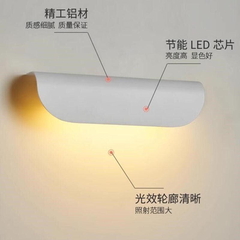 室内外通用壁灯店铺照门牌灯卷叶极简创意床头楼梯过道阳台墙壁灯
