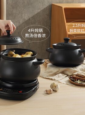 炖锅陶瓷电炖锅炖汤养生锅全自动家用电砂锅插电小型分体式煲汤锅