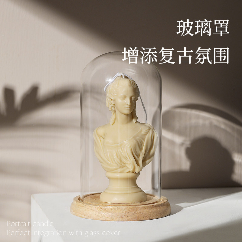 北欧复古人物人像香薰蜡烛礼盒小众高级礼物造型艺术香氛装饰摆件