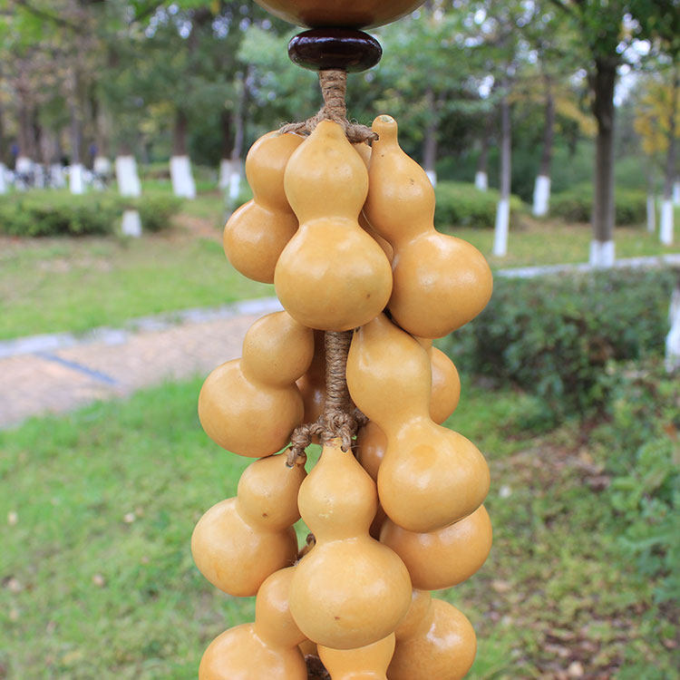 天然葫芦串挂饰客厅墙壁招财挂件云南民族手工艺摆件中式家居装饰