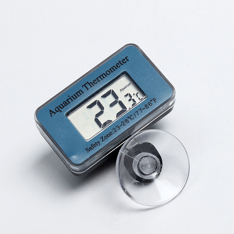 爬宠饲养箱昆虫盒睫角守宫电子防水迷你温度计吸盘鱼缸龟缸水温计