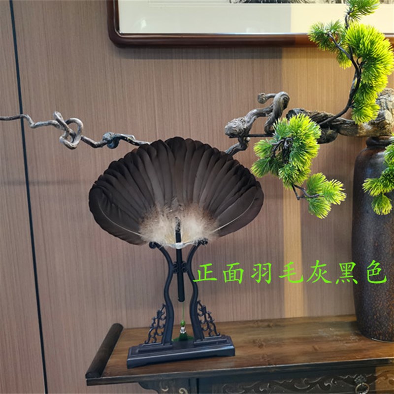 羽毛扇子夏天古风手工中国风老式诸葛亮孕妇舞蹈手摇鸳鸯鹅毛扇子