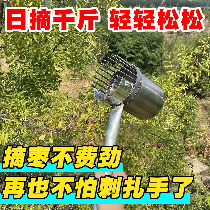 新型摘酸枣神器山枣专用工具采摘枣收集器野果杨梅枇杷蓝莓采收器