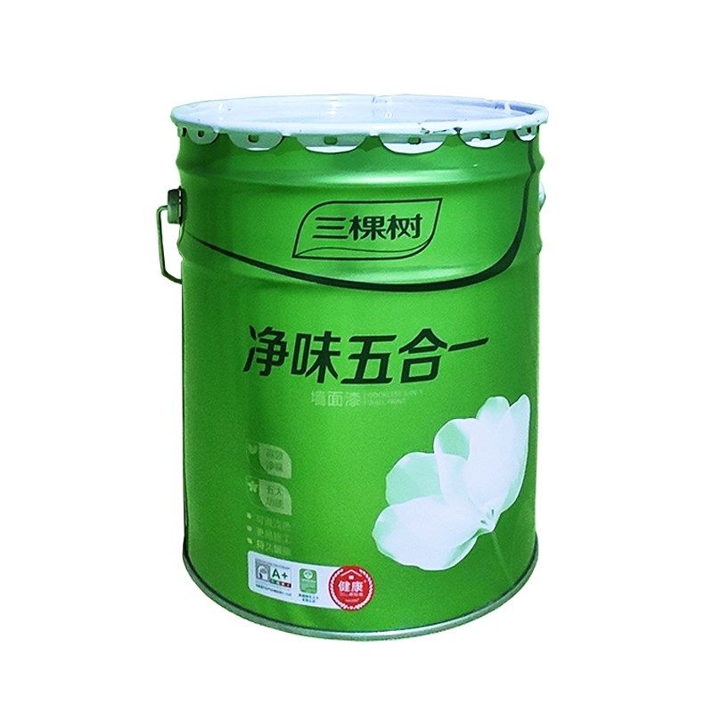 三棵树漆净味五合一乳胶漆刷墙油漆室内彩色粉刷环保涂料白色墙漆