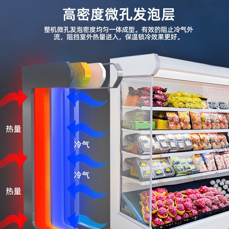 希冷风幕柜水果保鲜柜商用超市饮料酸奶陈列展示便利店冷藏展示柜