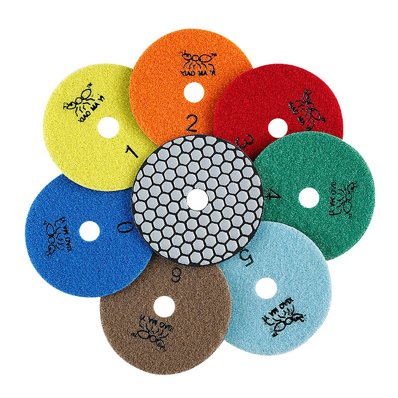 小蚂蚁大理石干磨片花岗岩石材抛光瓷砖倒角修边神器角磨机打磨片